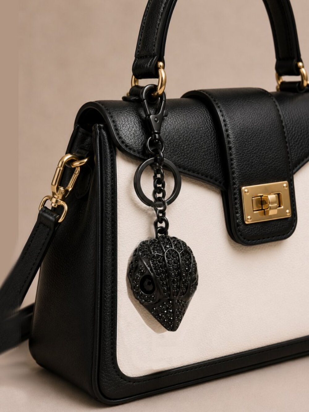KURT GEIGER London Black Brass Metal Eagle Keychain / Bag Charm NIB | Sold-Out - Picture 3 of 5